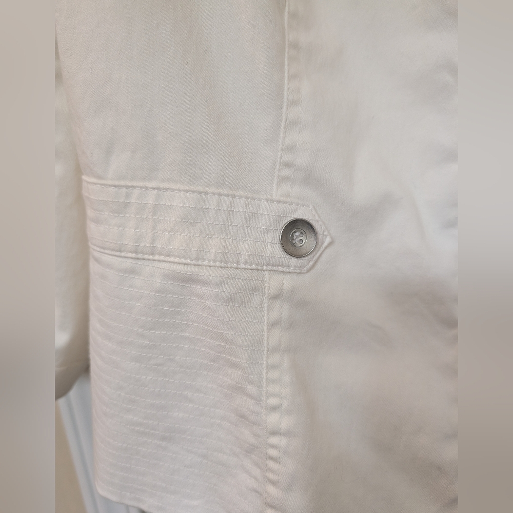Cato White Lightweight Jacket With Button Details - image 2